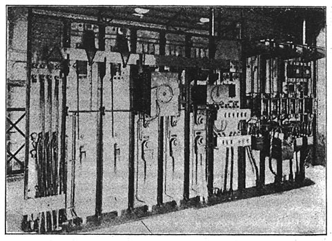 Rear of Exciter Switchboard in Power House./ELECTRICAL FEATURES OF THE AURORA, ELGIN AND CHICAGO RAILWAY.