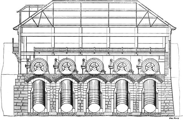 FIG. 2.  ELEVATION OF POWER HOUSE.