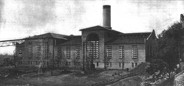 The 25,000 Horse-power Cos Cob Power Station Which Supplies the 22 Miles of Road from Stamford to Woodlawn.