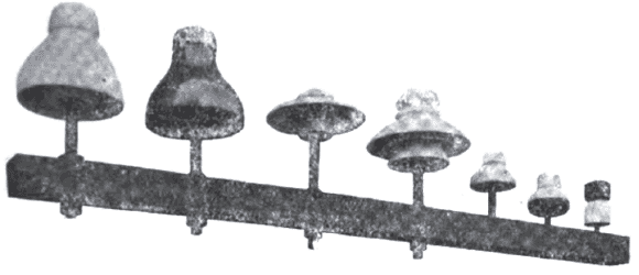 FIG. 2.  VARIOUS TYPES OF INSULATORS.