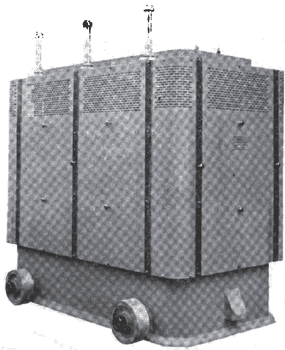 FIG. 5  VIEW OF A THREE-PHASE TRANSFORMER.