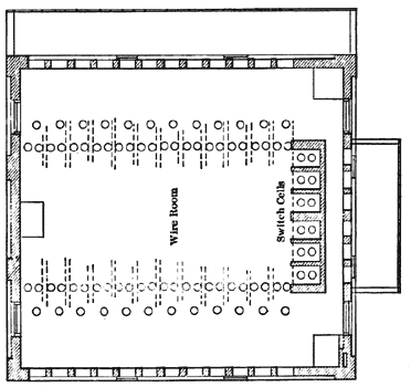 FIG. 5.  SECOND FLOOR PLAN OF SWITCH HOUSE.
