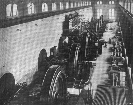 FIG. 6.VIEW OF INTERIOR OF MECHANICVILLE POWER STATION.