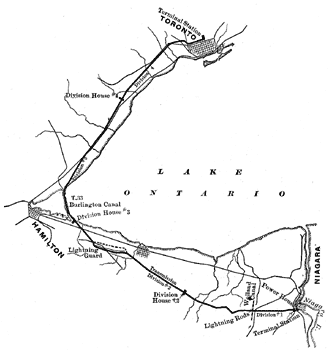 FIG. 6.  MAP OF ROUTE OF TRANSMISSION LINE.