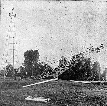 FIG. 20  Erecting 75-foot tower (2)