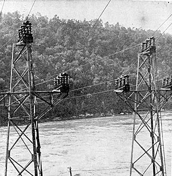 FIG. 3  Niagara crossing top of water edge towers