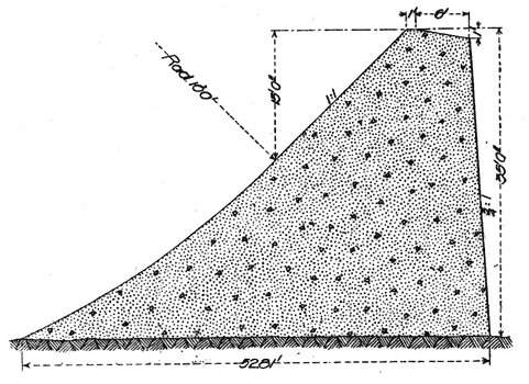 FIG. 5.  SECTION OF DAM