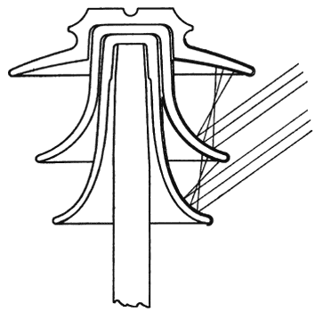 Fig. 6.  SECTIONAL DRAWING OF HIGH-TENSION INSULATOR.