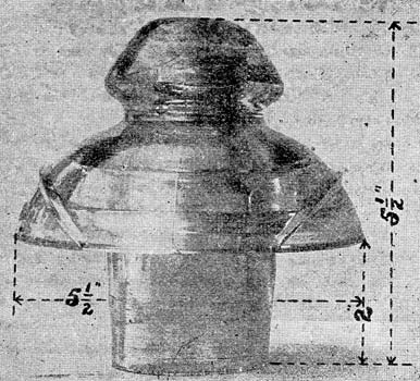FIG. 17.  INSULATOR USED BY COLORADO ELECTRIC POWER COMPANY FOR 20,000 VOLTS.