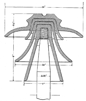 FIG. 11. - CROSS-SECTIONAL ELEVATION OF INSULATOR.
