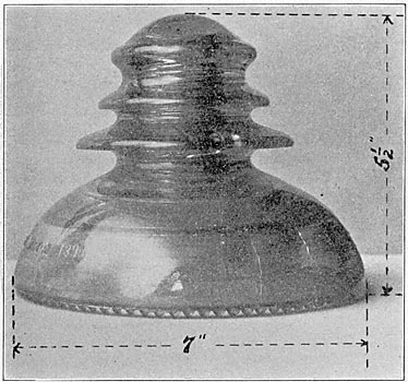 FIG. 16.Insulator used at Provo for 40,000 volts.