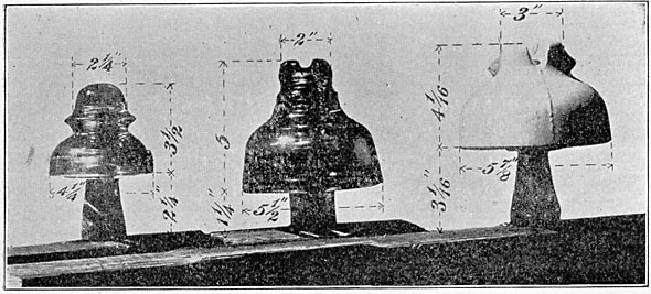 Fig. 5.  Insulators used in High-Tension Tests at Telluride.