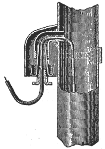 INSULATOR FOR CONNECTING AERIAL WITH SUBTERRANEAN WIRES.