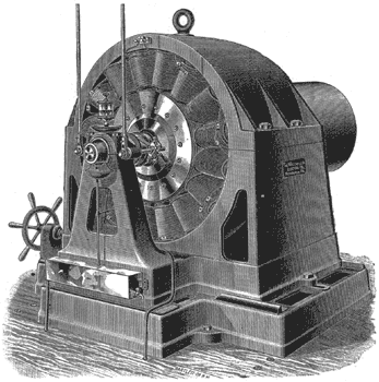 FIG. 1.  NEW DYNAMO OF WESTINGHOUSE ELECTRIC CO.