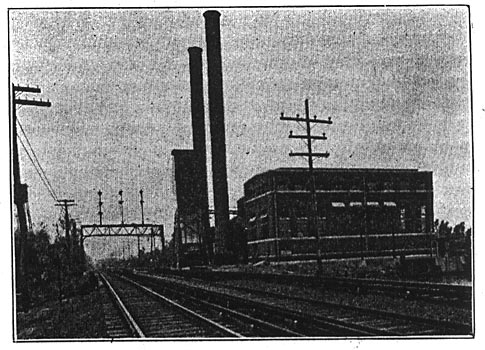 FIG. 1. POWER HOUSE AT WESTVILLE, N. J., OF WEST JERSEY AND SEASHORE ELECTRIC RAILROAD.