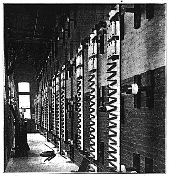 Fig. 3. Lighting-arrester Room at Newfield Sub-station./VIEWS IN SUB-STATIONS OF THE WEST JERSEY AND SEASHORE ELECTRIC RAILROAD.