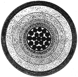 FIG. 4. FULL-SIZE SECTION OF CABLE WORKED AT 150,000 VOLTS.