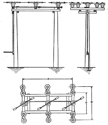 FIG. 5 OUTDOOR TWO-BREAK AIR SWITCH.