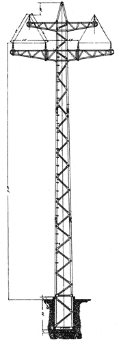 FIG. 6. DETAIL DRAWING OF THE LOCKPORT-CHICAGO TRANSMISSION POLE.