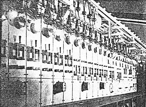 GENERATING SWITCHBOARD IN THE UNDERGROUND STATION.