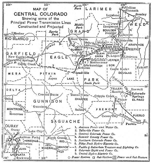 MAP OF TRANSMISSION LINES.