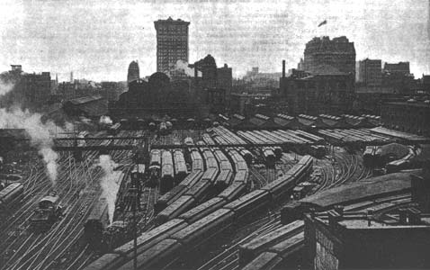 The Grand Central Station, Looking South to 42d Street. The Whole of this Area Will be Lowered 15 Feet, and Below This Will be a Second Level for the Suburban Trains./ELECTRIFICATION OF THE NEW YORK CENTRAL AND NEW HAVEN RAILROADS.