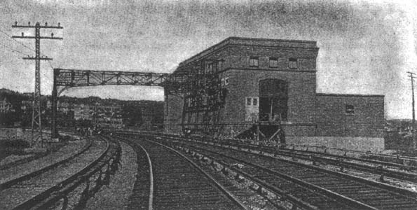 View Showing Transmission Line, Third Rail, and Sub-Station.