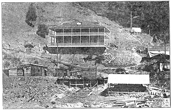 HOTEL MARTIN AS IT APPEARED DURING CONSTRUCTION OF PLANT.