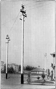 TWO CORNERS, WITH 60-FOOT SQUARE POLES, ON THE STANDARD TIE LINE.