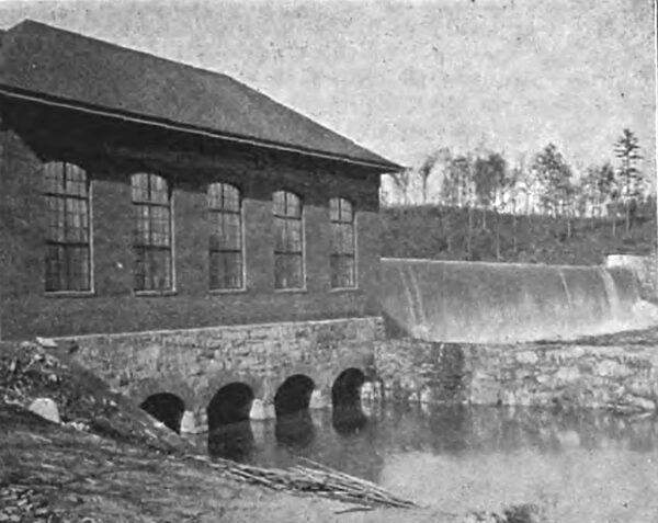 Fig. 1 -- POWER HOUSE AND DAM, PELZER COTTON MILL PLANT.