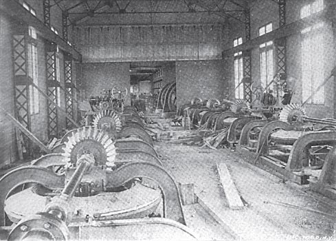 INTERIOR OF ONE OF THE GEARING ROOMS, SHOWING GOVERNORS.