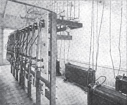 STEP-UP TRANSFORMERS AND HIGH-TENSION SWITCHBOARD.