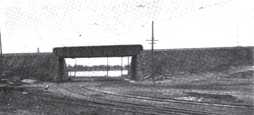 UNDER GRADE CROSSING NEAR THE TERMINAL AT WINONA LAKE