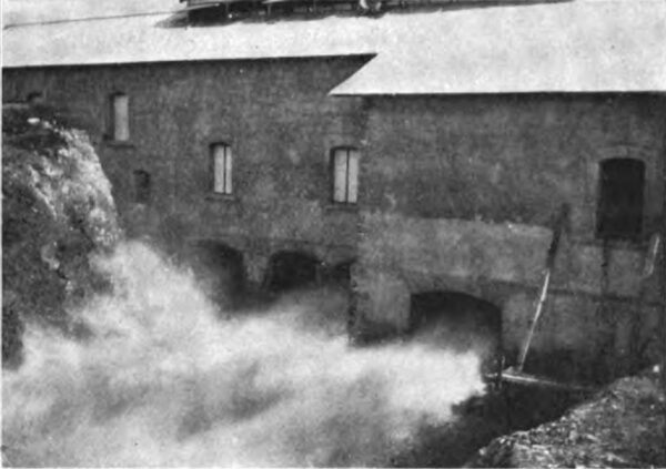 PHOTOGRAPH NO. 29. THE DISCHARGE INTO THE TAIL RACE CANAL