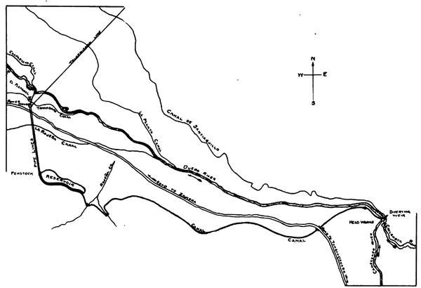 FIGURE 5. SKETCH MAP OF CANAL, SHOWING PLAN OF DEVELOPMENT