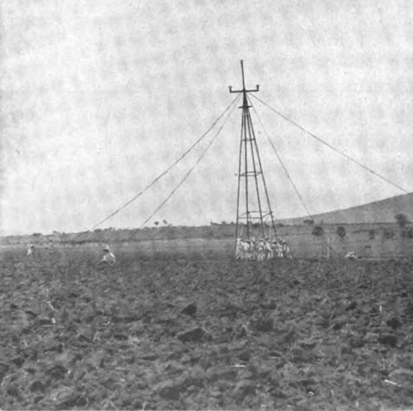 PHOTOGRAPH NO. 52. ERECTING A TRANSMISSION TOWER