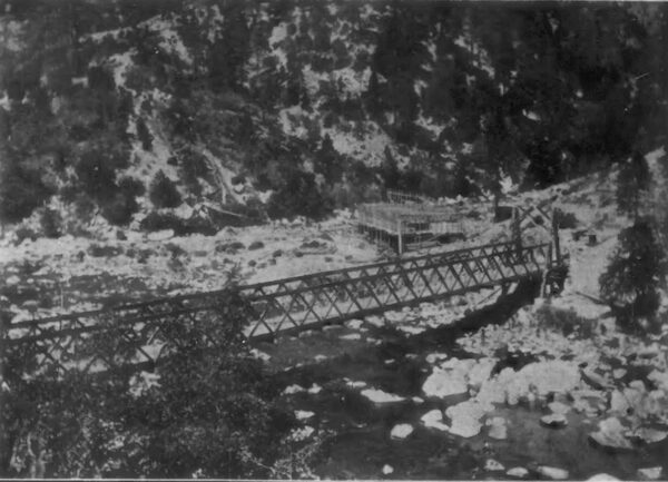 BRIDGE 232-FOOT SPAN, AMERICAN RIVER ELECTRIC COMPANY