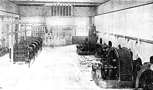 FIGURE. 10 — GENERAL VIEW OF THE INTERIOR OF THE POWER HOUSE.