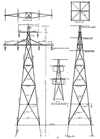 Fig. 3 -- 80,000-VOLT TWO-CIRCUIT LINE.