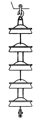 Fig. 4 -- ASSEMBLY OF INSULATOR FOR SUSPENSION UNDER CROSS-ARM.