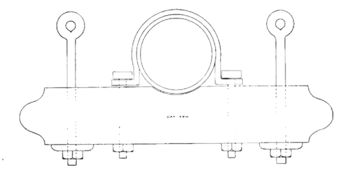 CROSS ARM FOR DOUBLE SPAN AT RAILROAD CROSSINGS, CITY RAILWAY.