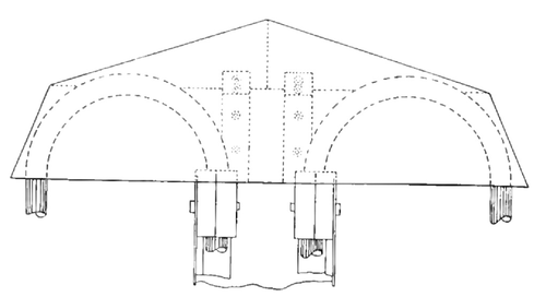 HOOD OVER BOX FEEDER POLES.