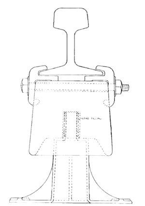 VITRIFIED CLAY THIRD RAIL SUPPORT.SECTION.