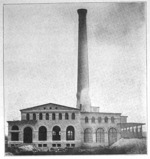 EXTERIOR OF POWER STATION.