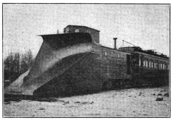 Chicago, Lake Shore & South Bend  Russell Snow Plow Pushed by Standard Passenger Car