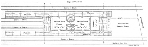 Chicago, Lake Shore & South Bend  Plan of Station and Platform at Gary, Ind.