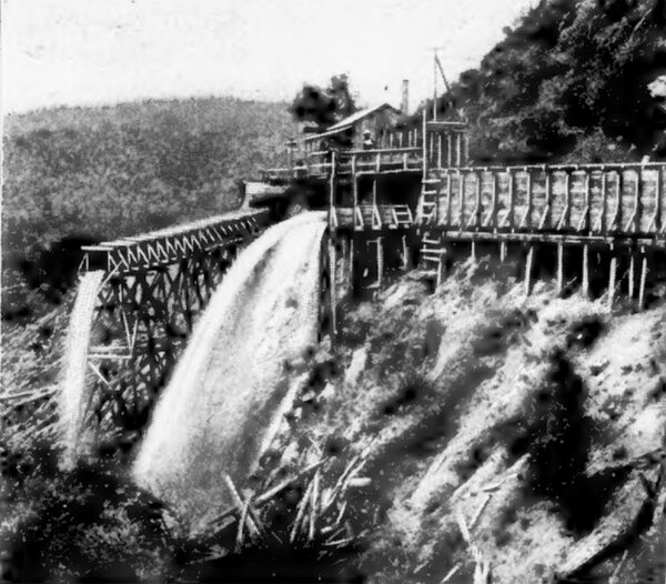 SPILLWAY OR OVERFLOW DRAIN FROM THE COLGATE FLUME.