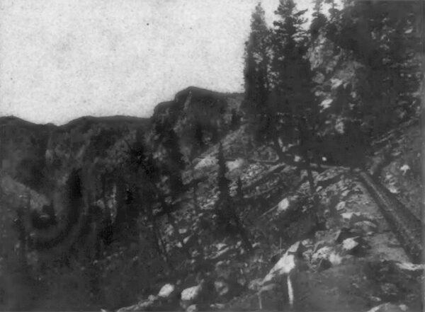 WOOD STAVE PIPE, SHOWING NORTH END OF SKAGUAY TUNNEL.