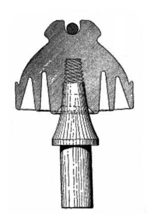 FIG. 2.  TYPE OF SPECIALLY DESIGNED PORCELAIN INSULATOR USED ON BUFFALO-NIAGARA FALLS ELECTRIC TRANSMISSION LINE.