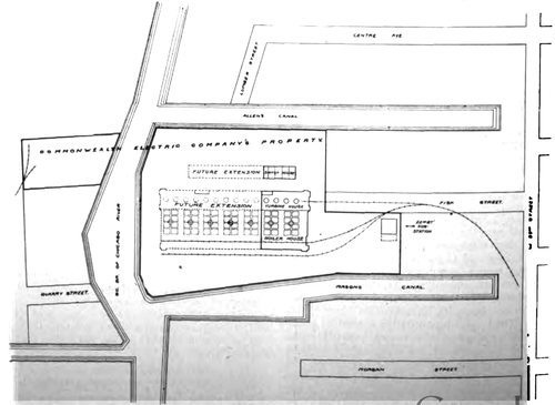 FIG 5. MAP OF FISK STREET PROPERTY.